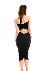 multiway skirt, black skirt, v v skirt,