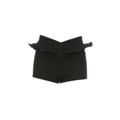 booty scrunch , black shorts, shorts, frill shorts,