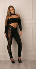 leggings, lace leggings, panel leggings, leggings, booty scrunch