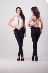 booty scrunch, frills, leggings, black leggings,